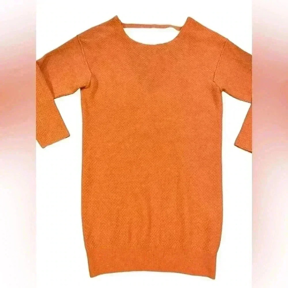 Free People Hourglass Cashmere Sweater Dress Tunic  Open Back Salmon Size Small - Picture 7 of 16